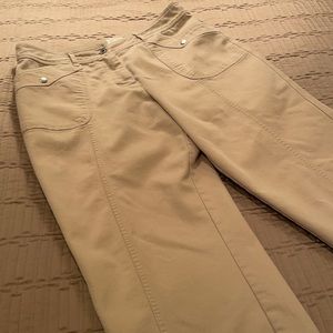 Christopher&Banks capris, tan, cotton blend, 14